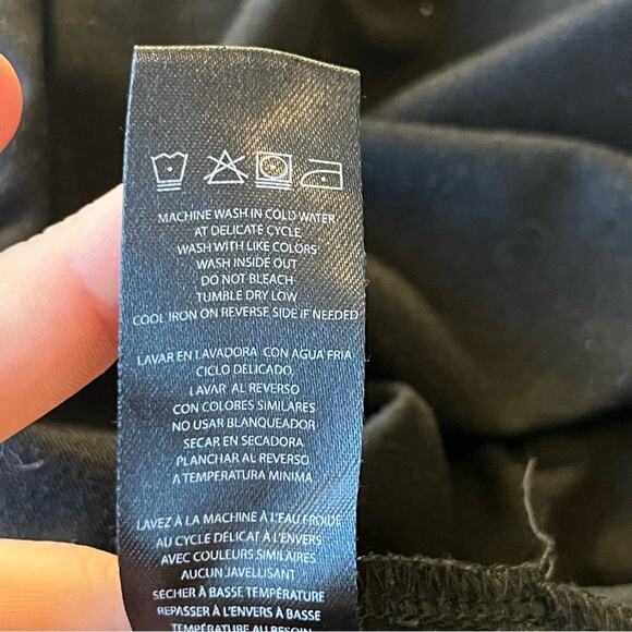 BEBE mesh sleeve sporty bling embellished logo black athletic stripe XL - Picture 6 of 8